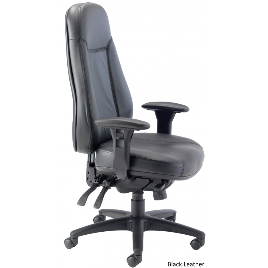 BULK - 8 X Cheetah Leather 24hr Heavy Duty Office Chair